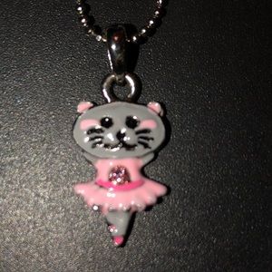 Cookie Lee ballerina mouse with pink gem necklace